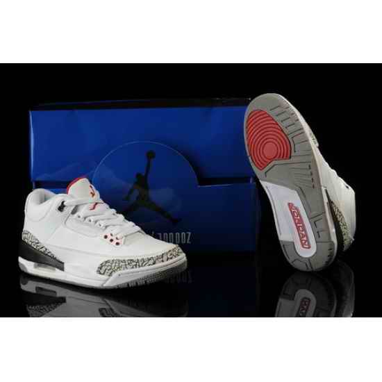 Air Jordan 3 Shoes 2013 Womens New Style White Grey Red
